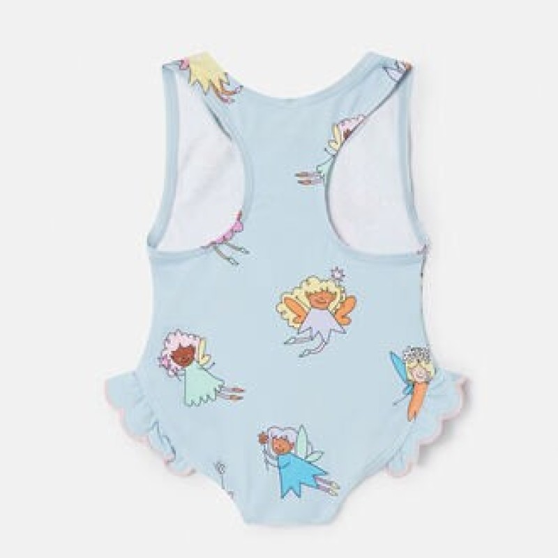 Fairies Baby Print Frilled Swimsuit Stella Mc Cartney