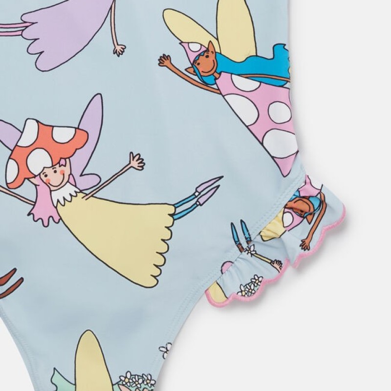 Fairies Print Frilled Swimsuit StellaMc Cartney Fairies Print Frilled Swimsuit StellaMc Cartney