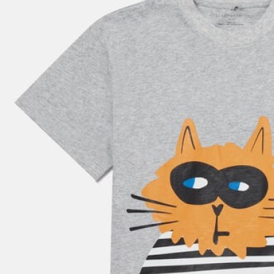 Γκρι T-shirt Με Γάτο Stella Mc Cartney Γκρι T-shirt Με Γάτο Stella Mc Cartney