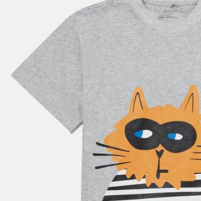 Γκρι T-shirt Με Γάτο Stella Mc Cartney Γκρι T-shirt Με Γάτο Stella Mc Cartney