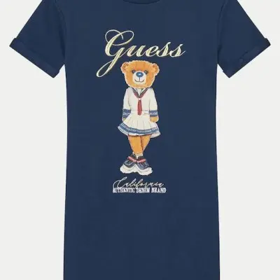 Guess Παιδικό Φόρεμα Κοντομάνικο Μπλε Guess Παιδικό Φόρεμα Κοντομάνικο Μπλε
