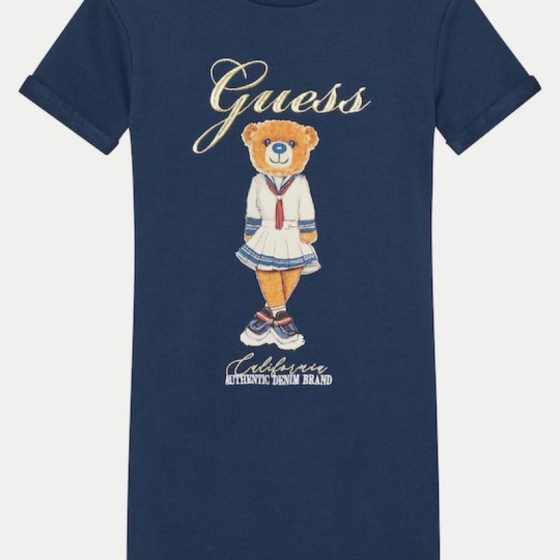 Guess Παιδικό Φόρεμα Κοντομάνικο Μπλε Guess Παιδικό Φόρεμα Κοντομάνικο Μπλε
