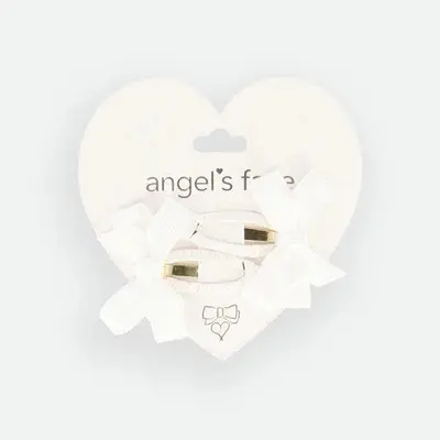 Λευκά Φιογκάκια Τσιμπιδάκια Angel Face Λευκά Φιογκάκια Τσιμπιδάκια Angel Face