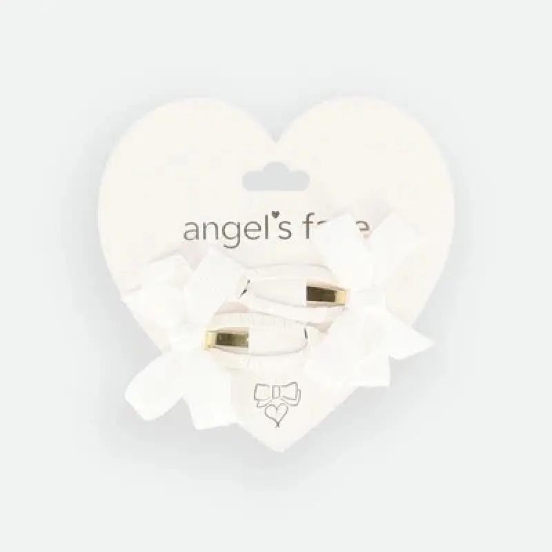Λευκά Φιογκάκια Τσιμπιδάκια Angel Face Λευκά Φιογκάκια Τσιμπιδάκια Angel Face