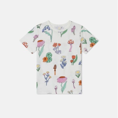 Woodland Print Crewneck T-Shirt For Girl Stella Mc Cartney