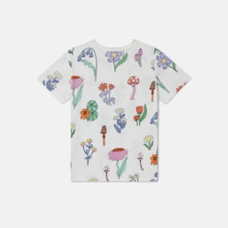 Woodland Print Crewneck T-Shirt For Girl Stella Mc Cartney