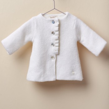 Μακρυμάνικη Λευκή Ζακέτα Πλεκτή Μακρυμάνικη Λευκή Ζακέτα Πλεκτή