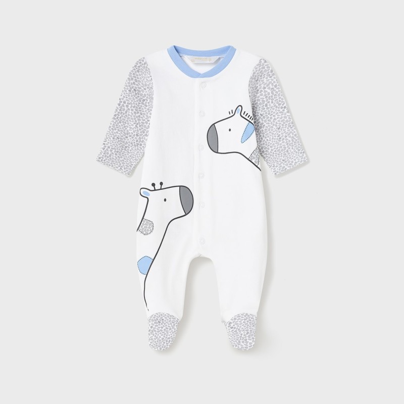 Mayoral Baby Light Blue Rompers with Giraffes Mayoral Baby Light Blue Rompers with Giraffes