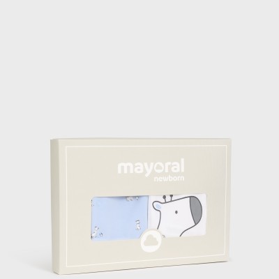 Mayoral Baby Light Blue Rompers with Giraffes