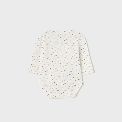 Mayoral Baby Ecru Rompers with Teddy Bear and Hearts