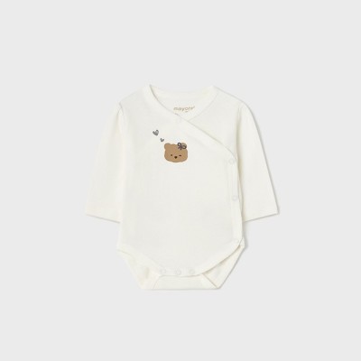 Mayoral Baby Ecru Rompers with Teddy Bear and Hearts