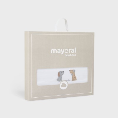 Mayoral Baby White Sheets for Cot with Dogs Mayoral Baby White Sheets for Cot with Dogs