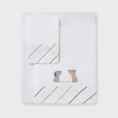 Mayoral Baby White Sheets for Cot with Dogs Mayoral Baby White Sheets for Cot with Dogs