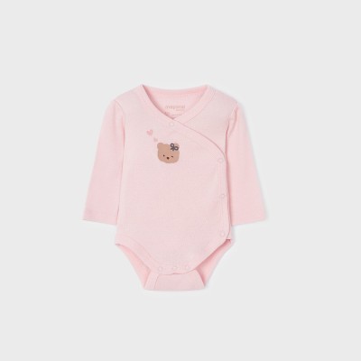 Mayoral Baby Pink Rompers with Teddy Bear and Hearts