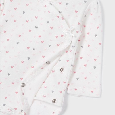 Mayoral Baby Pink Rompers with Teddy Bear and Hearts
