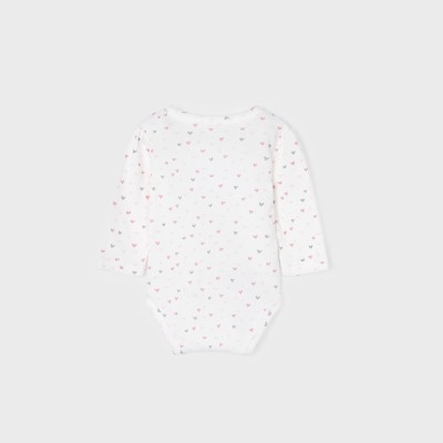 Mayoral Baby Pink Rompers with Teddy Bear and Hearts