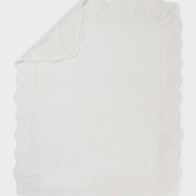 Mayoral Baby Ecru Shawl Blanket With Ruffles
