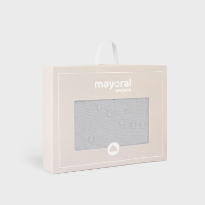 Mayoral Baby Gray Blanket with White Fur