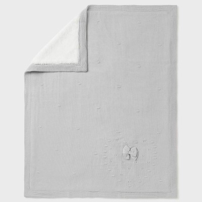 Mayoral Baby Gray Blanket with White Fur