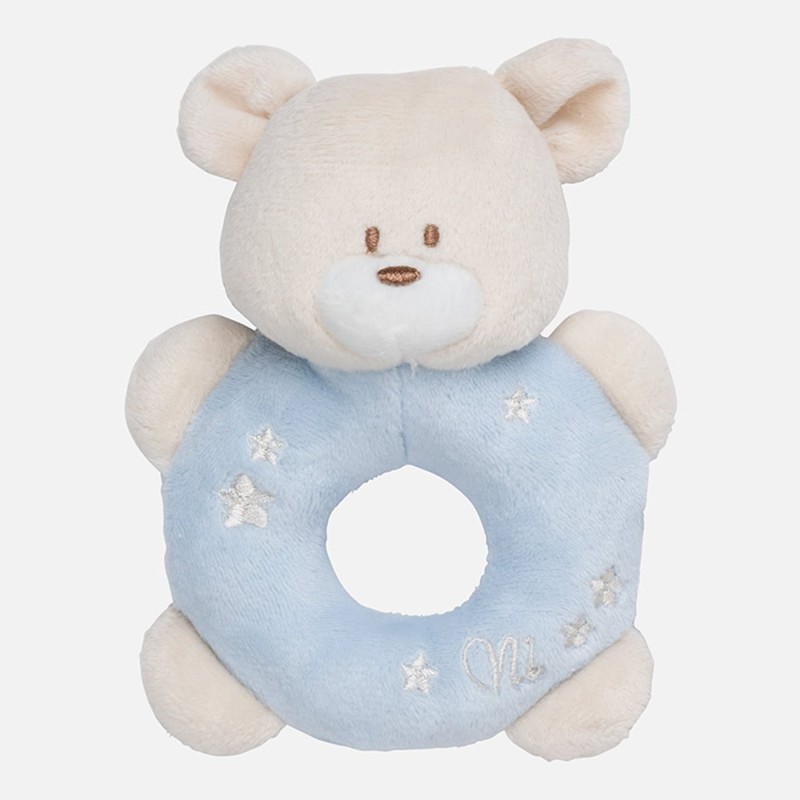Mayoral Baby Rattle Blue Teddy Bear