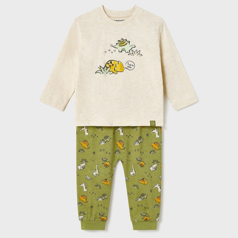 Mayoral Baby Green Pajamas with Dinosaurs