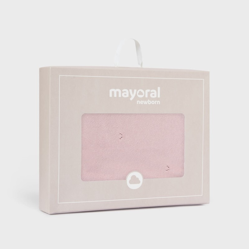 Mayoral Baby Pink Ruffle Shawl Blanket Mayoral Baby Pink Ruffle Shawl Blanket
