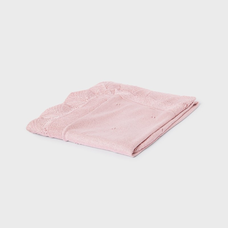 Mayoral Baby Pink Ruffle Shawl Blanket Mayoral Baby Pink Ruffle Shawl Blanket