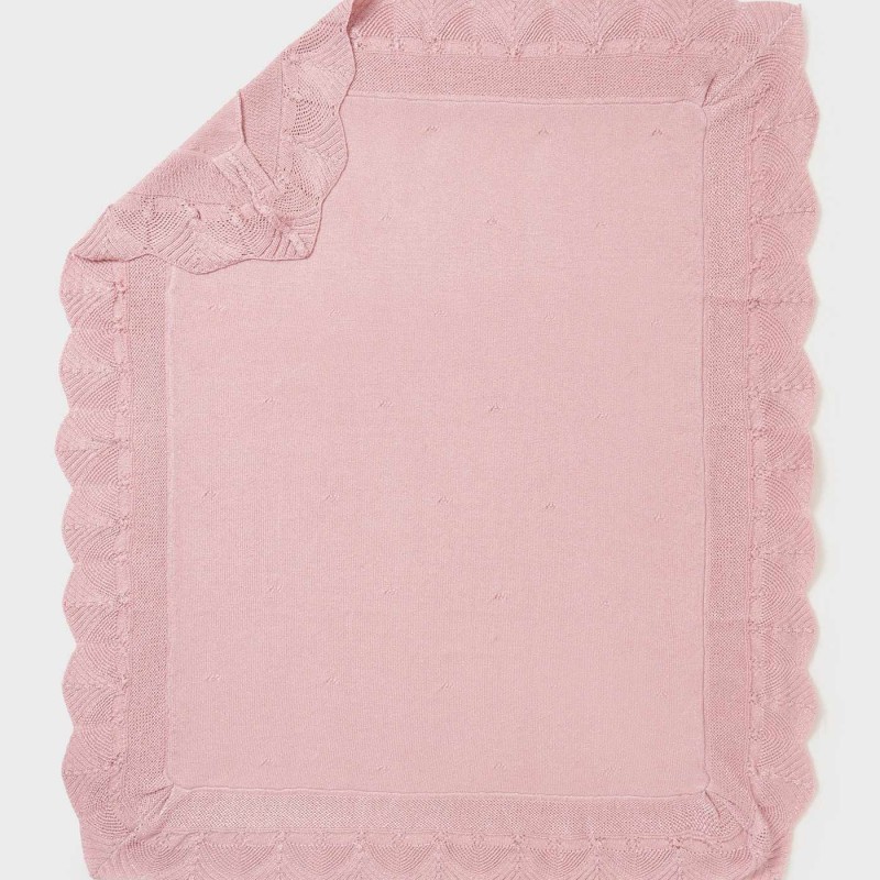 Mayoral Baby Pink Ruffle Shawl Blanket Mayoral Baby Pink Ruffle Shawl Blanket