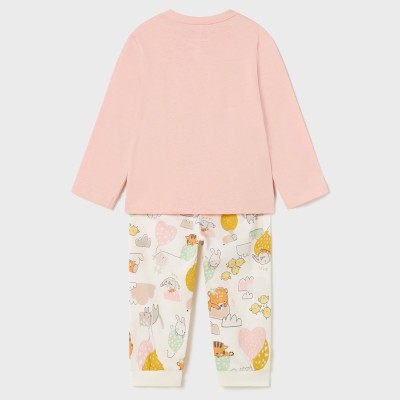 Mayoral Baby Pink Animal Pajamas