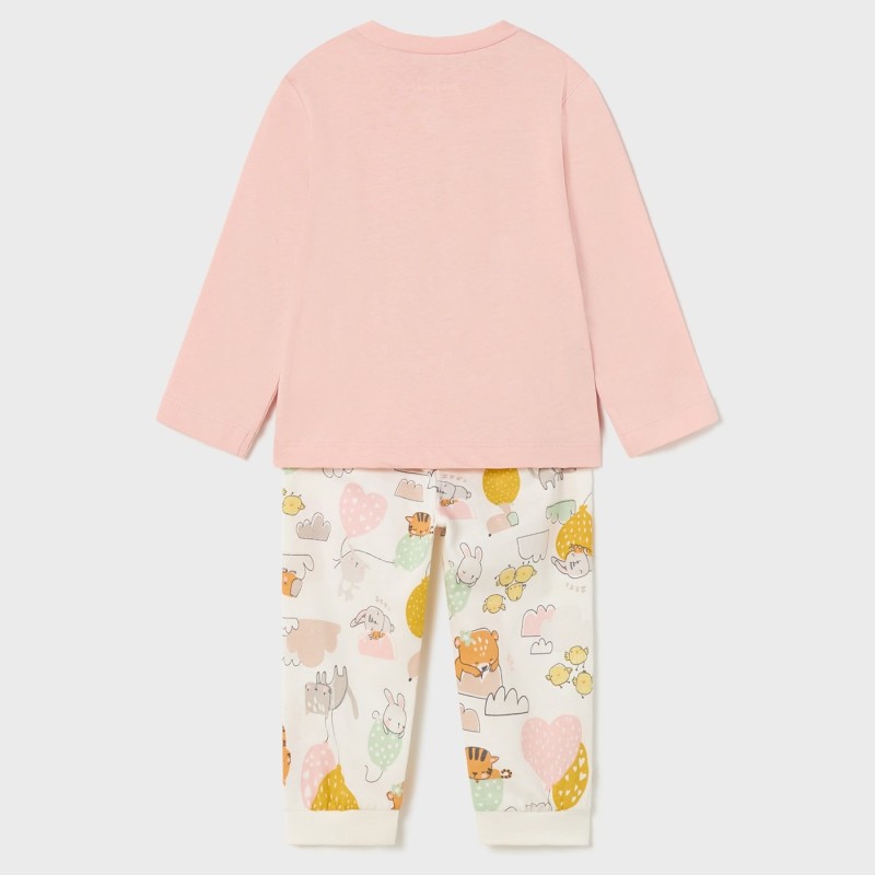 Mayoral Baby Pink Animal Pajamas Mayoral Baby Pink Animal Pajamas