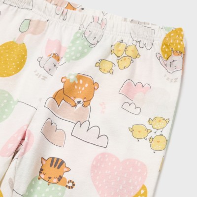 Mayoral Baby Pink Animal Pajamas