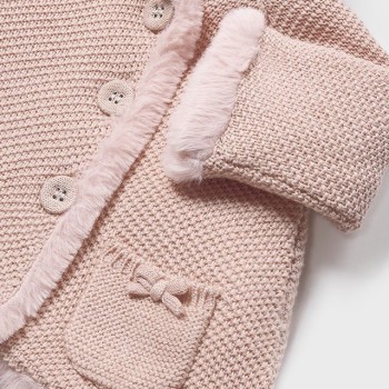 Mayoral Βρεφική Ροζ Πλεκτή Ζακέτα Mayoral Βρεφική Ροζ Πλεκτή Ζακέτα