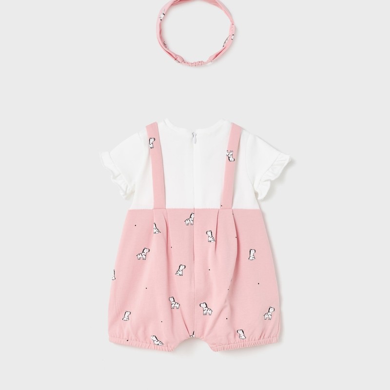 Mayoral Baby Pink Jumpsuit with Zebras Mayoral Baby Pink Jumpsuit with Zebras