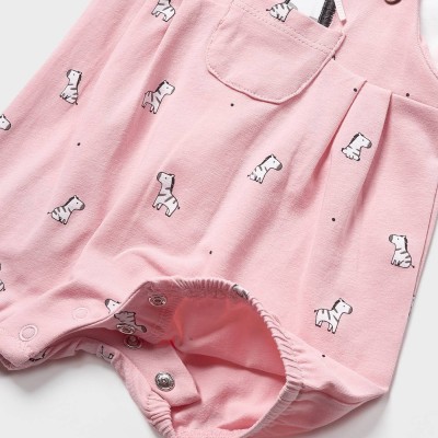 Mayoral Baby Pink Jumpsuit with Zebras
