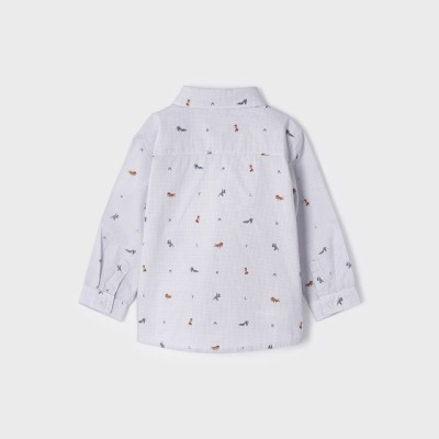 Mayoral Baby Cotton Gray Shirt with Animals