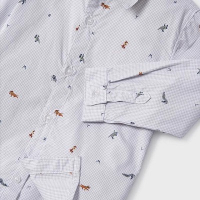 Mayoral Baby Cotton Gray Shirt with Animals