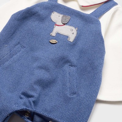 Mayoral Baby Romper Overalls with Dog print
