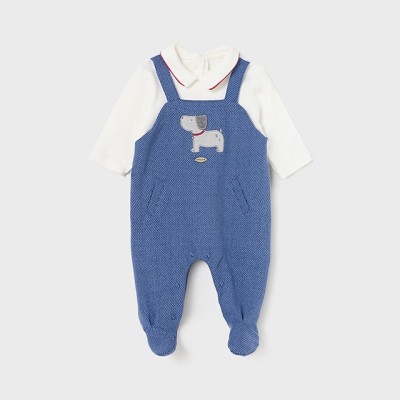 Mayoral Baby Romper Overalls with Dog print