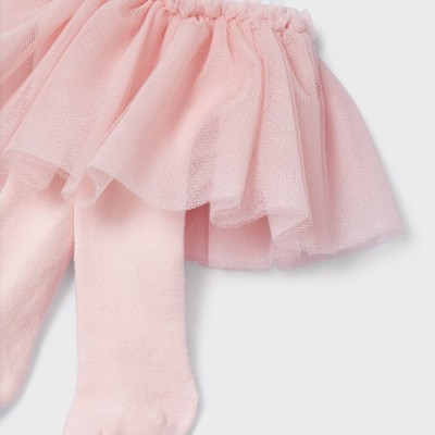 Mayoral Bρεφικό Κοριτσίστικο Σετ με Ροζ Τούλινη Φούστα