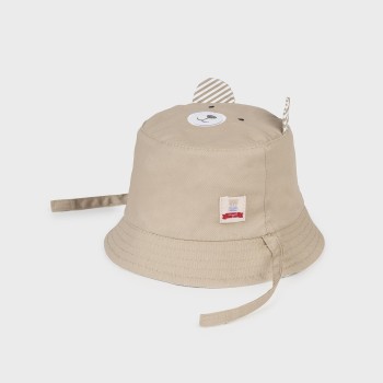Mayoral Baby Beige Double Sided Teddy Bear Hat