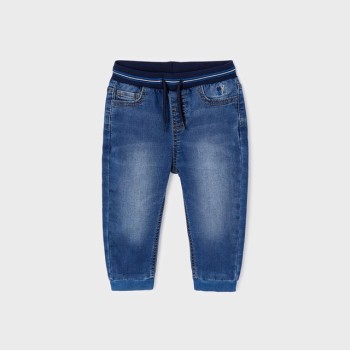 Mayoral Βρεφικό παντελόνι τζιν απαλό jogger fit ECOFRIENDS