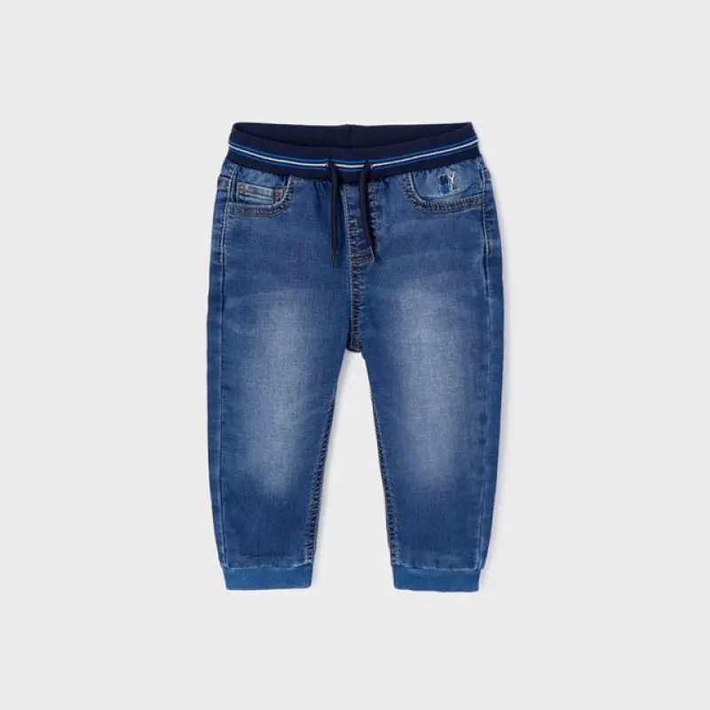 Mayoral Βρεφικό παντελόνι τζιν απαλό jogger fit ECOFRIENDS Mayoral Βρεφικό παντελόνι τζιν απαλό jogger fit ECOFRIENDS