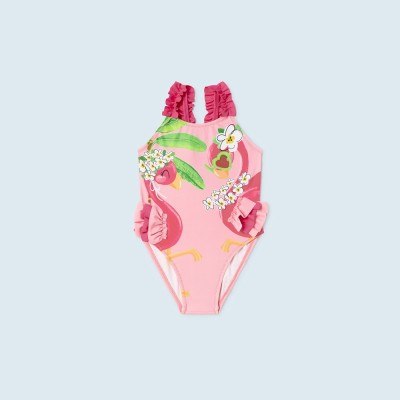 Mayoral Βρεφικό Ροζ Ολόσωμο Μαγιώ με Φλαμίνγκο