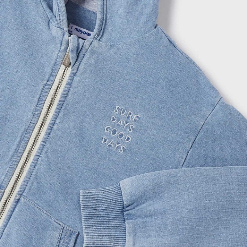 Mayoral Children's Zip Hoodie Boy Denim Mayoral Children's Zip Hoodie Boy Denim