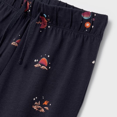 Mayoral Children's Blue Cotton Pajamas with Planets
