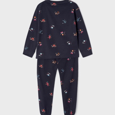 Mayoral Children's Blue Cotton Pajamas with Planets