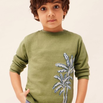 Mayoral Παιδική Πράσινη Βαμβακερή Αγορίστικη Μπλούζα