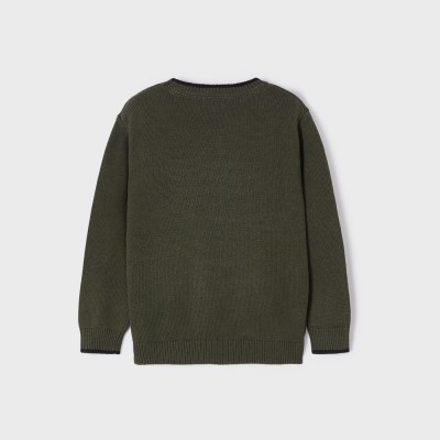 Mayoral Children's Green Knitted Round Collar Blouse