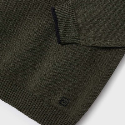 Mayoral Children's Green Knitted Round Collar Blouse