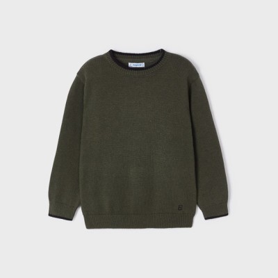Mayoral Children's Green Knitted Round Collar Blouse